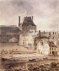 Thomas Girtin Famous Paintings - Paris Part of the Tuileries and the Louvre